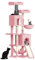 Dogat Cat tree, Cat Climbing Frame, Cat Tower for in Door Cats, 158cm, with 7 Scratching Posts, with 2 Perches, 2 Cat Houses and 2 Hammocks, Pink