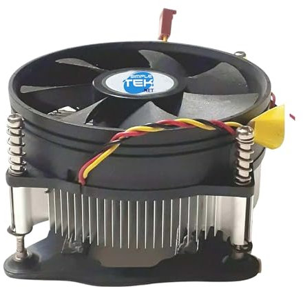 SIMPLETEK - Dissipatore CPU con Ventola a 3 Pin | LGA 1156 1155 1150 1151 V1 V2 1200 | Con Piastra di Ritenzione (Ricondizionato)