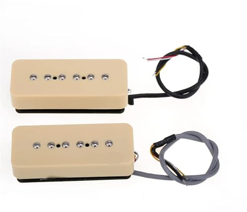 For Wilki-nson M-Serie Stacked P90 Soapbar Keramik-Single-Coil-Humbucker-Tonabnehmer-Set for SG/für LP-E-Gitarre, Creme