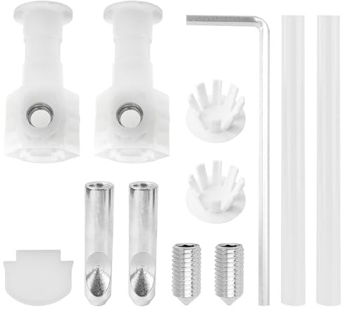 WC Befestigungsset, Universal-Befestigungsschrauben-Set für Wand-WC, Zubehör für die Toiletteninstallation, Befestigungsset für Wandhängende Toilette mit Schraubenschlüssel (Weiß)