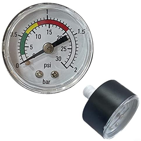 Druckmesser Ersatz für Intex, Poolfilter Zubehör Wasserfiltration Zubehör für 14 und 16 Zoll Sandfilteranlage 11224 mit O-Ring Edelstahl Manometer