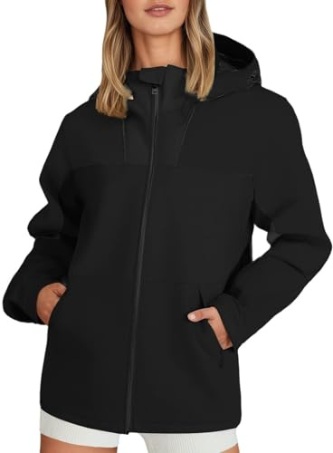 Veste de randonnée pour femme avec fermeture éclair, poncho, pluie, vêtements de pluie légers pour la randonnée, le camping, les activités de plein air
