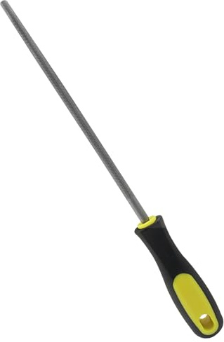 PHITUODA 8 Inch Round File, Carbon Steel Rat Tail Metal File Tool Sharpener for Professionals/Wood/DIY Enthusiasts