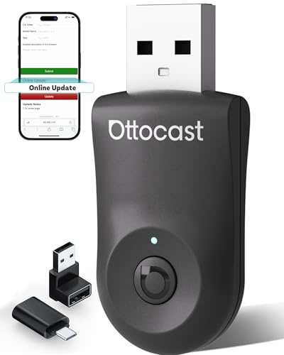 OTTOCAST Neu 2025 Mini Flow – Wireless CarPlay Adapter & Android Auto Adapter, 2-in-1 Dongle, Plug & Play, Ultra Kompakt, Kompatibel mit iPhone & Android, Für Autos ab 2016 (Nicht für BMW/Tesla)