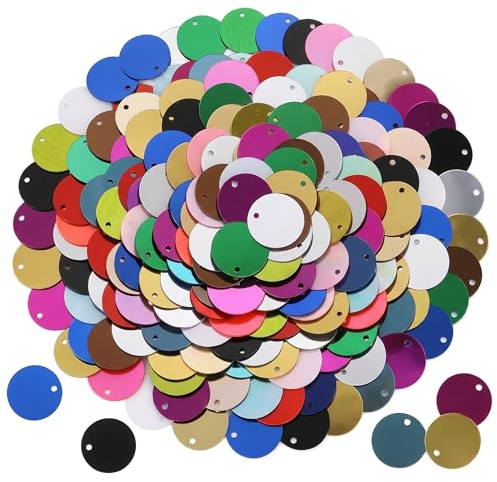 Large Sequins for Crafts, 50g (1500Pcs) Ultra Thin Loose Sequins for Clothes Sewing, 15mm Round Spangles Paillettes with Side Hole for Dressmaking, Embroidery & DIY Bags, Holographic Applique