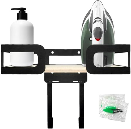 Bkljkf Ironing Board Hanger - Sturdy Clothes Storage Bar - Wall Mounted Ironing Board Holder, for Clothes Wires, Accessories, Bedroom, Apartment and Utility Room