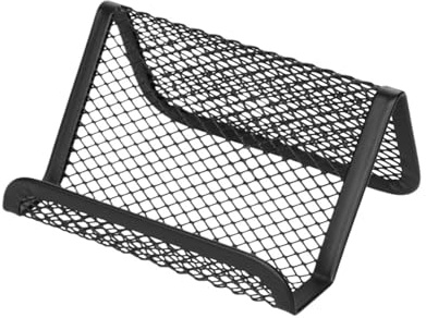 3-teiliger Visitenkartenhalter aus schwarzem Metallgeflecht for den Schreibtisch im Büro, Ständer, Lager-Organizer Für Desktop(Black)
