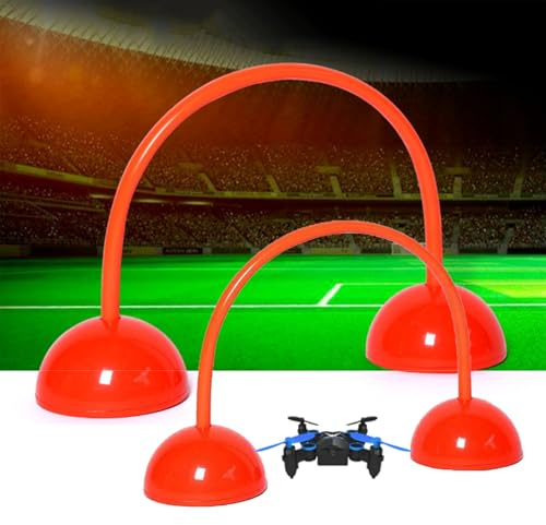 EXCLURA Drone Racing Gate Übungsparcours-Bogentor für RC-Flugzeuge/Quadrocopter, FPV-Drohnen-Trainingsring mit Befüllbarer Basis, Tragbares Kunststoff-Spielsystem(2pcs)