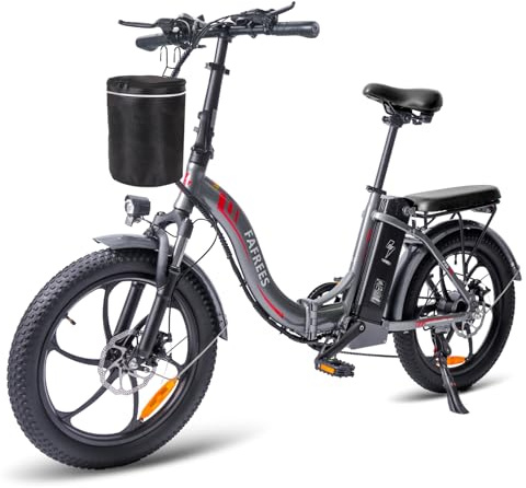 Fafrees F20 Ebike Klapprad 20 Zoll, Elektrofahrräder E Bike Herren Damen 250W 25km/h, City E-Bike 36V 18Ah/20Ah Akku Reichweite 140km, E-Fahrrad 3.0 Fat Tire
