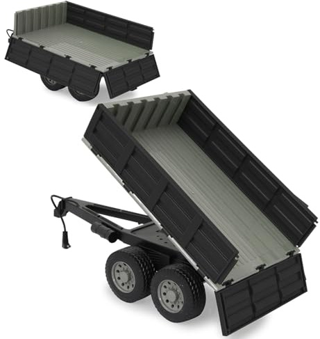 JAMARA 423282 Kipper schwarz für RC-Traktor 1:16 - Landwirtschaftliches Zubehör, Anbaugerät, RC-Plug, Geschenkidee für Kinder, Ladefläche Manuel hoch/runter, Robuster Kunststoff