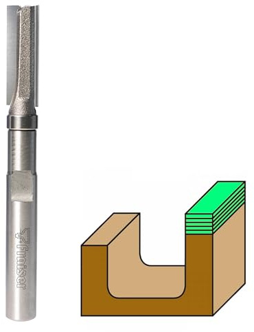 Fraiser - Microfresa a copiare con cuscinetto per legno, diametro 6,4 mm, gambo 6,35 mm (1/4), per fresatrice verticale e rifilatore