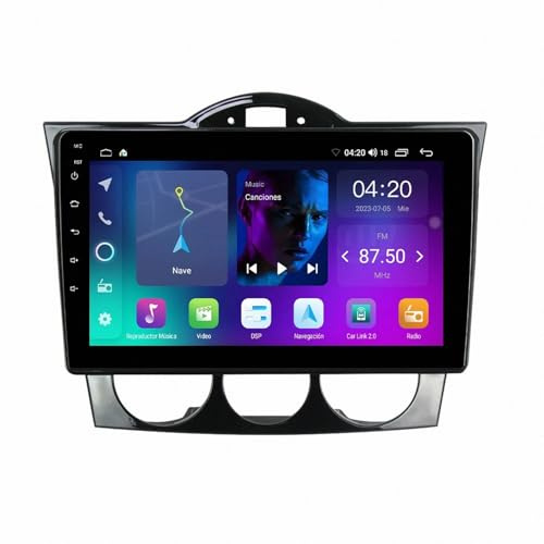 Carplay-Skärm för Mazda RX-8 SE 2003-2011 Bärbar Pekskärm Android Auto för Bilar, Med Bluetooth, Fm, Aux, Röstassistent Gps-Satellitnavigering, 8 Kärna 8G＋256G