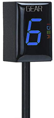 IDEA Waterproof Motorcycle Gear Indicator for Yamaha, Motorcycle LED Digital Display Shift Lever Sensors for Yamaha (Blue)
