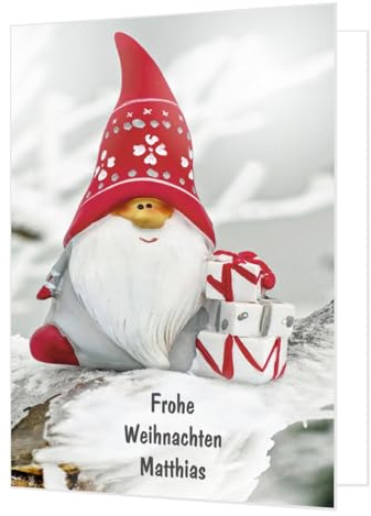 Große schöne Nikolauskarte oder Weihnachtskarte, Text kann individuell | geändert werden! Mit Umschlag. Format DIN A4. (offen DIN A3) DIY, XXL Karte, personalisiert