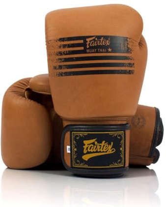 Fairtex BGV21 Legacy Muay Thai Boxing Gloves MMA UFC K1 Kick Boxing Training Genuine Leather Classic Matte Brown - 16oz