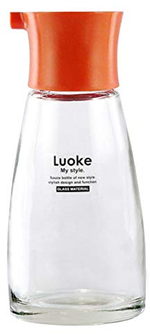 Cabilock Glass Seasoning Bottle 170Ml Oil Dispenser with Leakproof Lid Refillable Soy Sauce and Vinegar Container for Kitchen Cooking and Dining