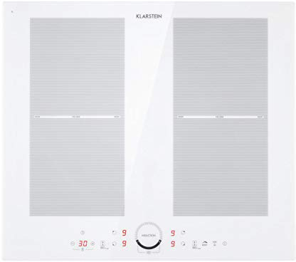 Klarstein Induktionskochfeld, Glaskeramik Kochfeld, Induktionskochfeld mit 4 Platten, Einbau-Induktionskochfeld mit Touch-Display, Digitalanzeige und Timer-Funktion, Schnelles Aufheizen, 7000 Watt