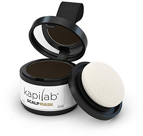 Kapilab Scalp Mask Ansatzpuder 4 g - Dunkel Braun - Kaschiert dünnes Haar bei der ersten Anwendung - Haar Concealer für Männer und Frauen - wasserfestes Haar Make-up