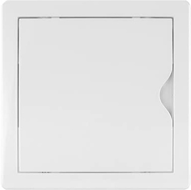 Tapa de inspección VONLIS, 30x30 cm, puerta de inspección, 32x32 cm producto completo, plástico, paneles de yeso, placa de yeso, blanca, apta para cuartos húmedos, solapa empotrada