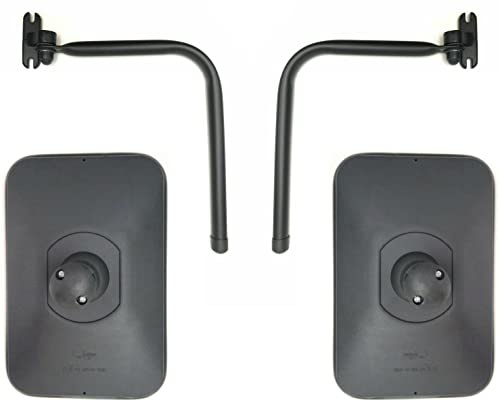 MelTruck® 2x Außenspiegel Spiegel 305x205 ø15-28 mm Spiegelhalter Spiegelarm Arm SET LKW Bagger Traktor