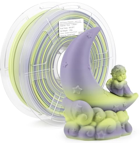 iSANMATE Macaron Opaco PLA+ Filamento, 1.75 mm Arcobaleno PLA+ Filamento, Filamento Cambio Colore Precisione Dimensionale +/- 0.03 mm, Bobina da 1 KG per la Stampante 3D