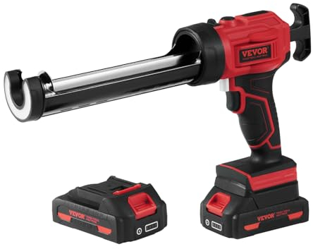 VEVOR Pistola Elettrica Senza Fili per Cartucce Pistola per Sigillante 300 ml 20 V, Pistola per Calafataggio Caricatore Rapido Antigoccia 4 Velocità Regolabili per Calafataggio Riempimento Sigillatura