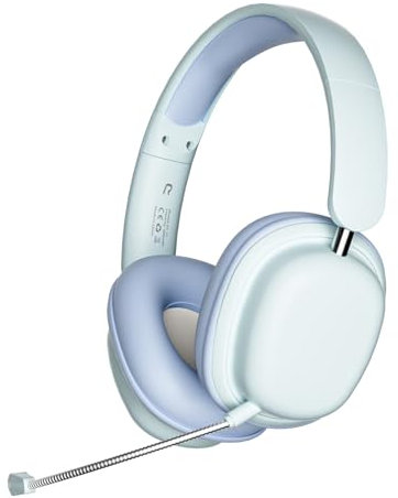 Fiauli Bluetooth Headphones Over Ear,HIFI Stereo Wireless Bluetooth Headphones,Bluetooth 5.3 WIreless Headphones Over Ear With Mic,Adjustable Foldable Headphones,20H Playtime for Travel (Blue)