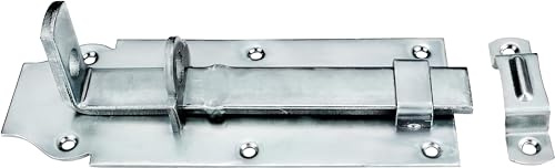 Connex Schlossriegel – verzinkt – 75 x 200 mm – gerade – Klinke | Tür-Riegel – Schiebeschloss – Griff zum Abschließen – Türschloss – Beschlag – 200 mm – passend zum Schlossriegel