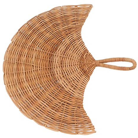 Mur d'éventail en Rotin Fait à la Main, Décoration Murale en Jonc de Mer, Décoration Murale en Rotin, 32x37cm, éventail de Feuilles de Palmier Séchées pour la Fête et la Maison