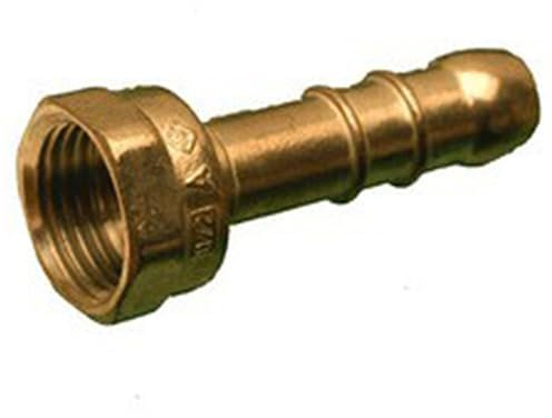 RACCORDO IN OTTONE PORTAGOMMA DRITTO PER GAS METANO CON FILETTO FEMMINA 1/2” F