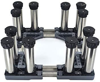 Base multifuncional con patas elevadas de 4/8/12 Base para lavadora Secadora y refrigerador a prueba de humedad Bandejas para el piso Silencio antivibración Longitud/ancho 48-66 cm Bandejas para ref