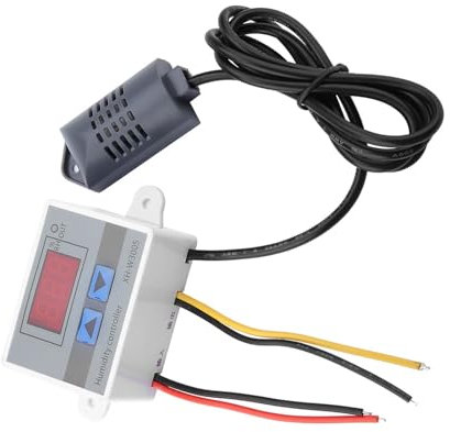 Bonbela XH-W3005 Digital Hygrometer Switch Controller Humidity Sensor 0~99% RH 12V/24V/220V Digital Humidity Controller (220V)
