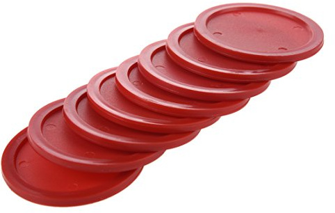 JANZU Rot Air Hockey Set (8 STK. 63mm Air Hockey Puck)