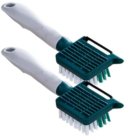 Spazzola per la pulizia 2 in 1 e pelapatate per julienne (verde nerastro)