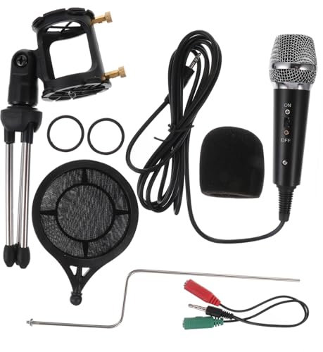 Hoement 1 Satz Mikrofon-Set Tischmikrofon Videostativ USB-mikrofon Handyhalterung Kondensatormikrofon Tischstativ -Broadcast-mikrofon Computermikrofon -mikrofon Abs Black