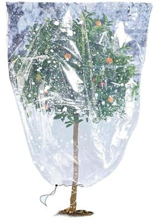 Housses de protection pour plantes d'hiver pour l'extérieur - Sac de protection transparent pour plantes d'hiver - Protection contre la pluie et le gel - Avec cordon de serrage