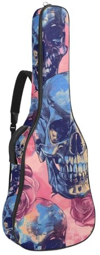 Cute Butterflies Akustikgitarrentasche, dick gepolstert, wasserdicht, Gitarrentasche für 101,6 cm, 104,7 cm, 106,7 cm, Mehrfarbig 02, 42.9x16.9x4.7 in, Lässiger Tagesrucksack