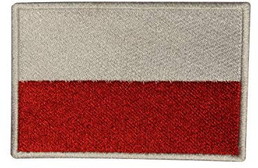 Polen Länderflagge Logo Patch bestickt Applikation Polen Länderflagge Patch Aufbügler Patch Aufnähen Patch Emblem
