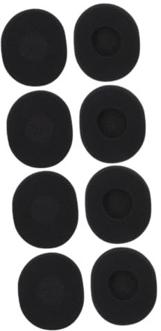 VILLCASE 2 Set Custodia Auricolari in Cotone Pastiglie Copertina Cuscini Orecchio Headphones Headset Padiglioni Auricolari Copertura in Spugna Schiuma Di Memoria Black 4 Pezzi*2