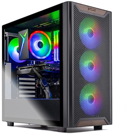 Skytech Chronos Gaming Computer PC, Ryzen 7 5700 3.7GHz (4.6GHz Turbo), NVIDIA RTX 5060 8GB, 1TB NVMe SSD, 16GB DDR4 RAM 3200, 650W Gold PSU, Wi-Fi, Win 11