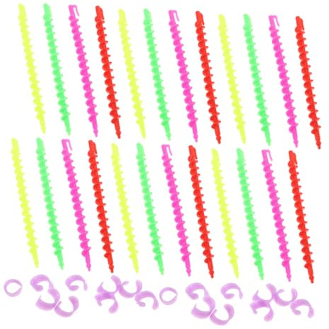 Veemoon Rulos Para Permanente Espirales 26 Unidades Tamaño Pequeño Varillas Flexibles Para Cabello Corto y Largo Uso Profesional y Casero