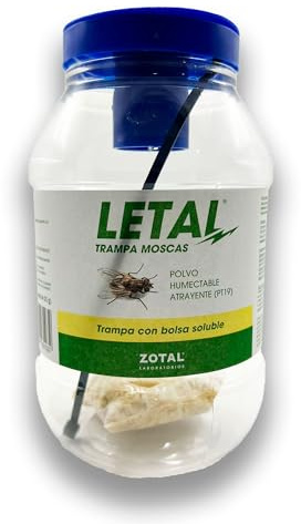Trampa para Moscas + Atrayente Natural 20g Ecológica Muy EFICAZ | Eficacia Ecológica Atrayento Moscas | Ideal para Hogar y Exteriores | Duración hasta 7 Semanas | Sin Insecticidas | Nexum Market