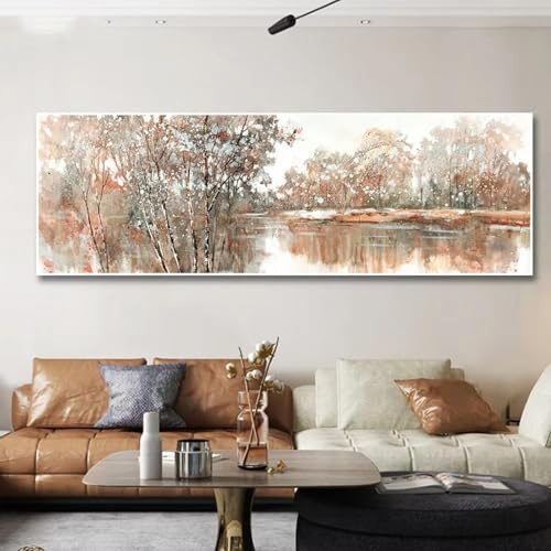 IHHGNB Moderna arte murale minimalista astratta, dipinti su tela, poster e stampe, decorazione per la casa, camera da letto, soggiorno, 50x150 cm (20x59 pollici) senza cornice