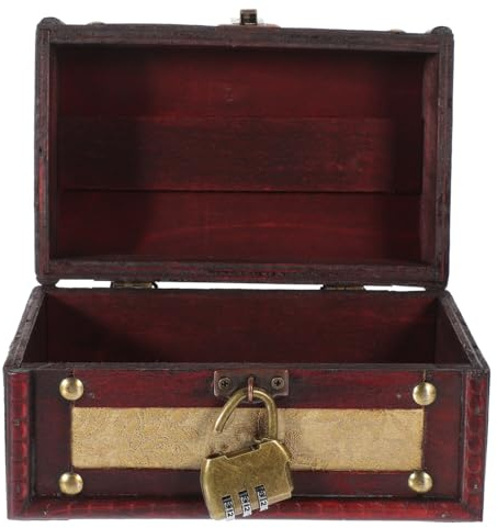Gatuida Boîte De Rangement Bois Rétro Avec Serrure à Code Chiffres Pour Bijoux Et Souvenirs Coffre Compact Polyvalent Pour Accessoires Et Objets Divers Organiseur Élégant Pour Maison