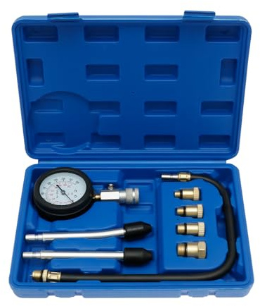 Kit tester di compressione con adattatore M10 M12 M14 M18, misura 0-20 bar o 0-300 psi, misuratore di compressione per auto, camion, auto, moto