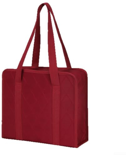 Borsa multi-tasca con cerniera per cucito e artigianato, 3 per raccoglitori ad anelli con tracolla, organizer portatile per lavori a maglia e trapuntatura