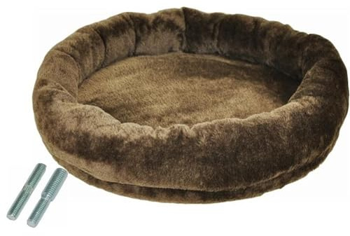 nanook - Liegeplatz, Liegemulde XL - Liegefläche Ø 53 cm - für große Katzen geeignet - für M8 M10 Kratzbäume und Sisalstämme - inkl. Adapterschraube - Farbe: braun