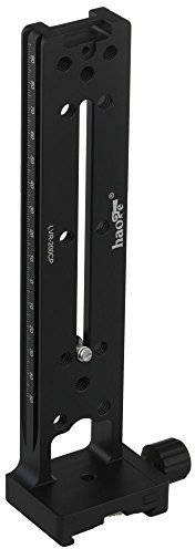 Haoge LVR-200CP 200 mm Double plaque d'arondes, rail vertical avec pince à dégagement rapide à 90 degrés, compatible avec trépied Arca Swiss type rotule, tête sphérique, pince panoramique panoramique
