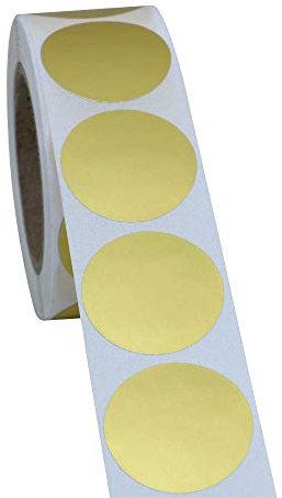 500 Stück pro Rolle Goldene Etiketten runde Punkte Aufkleber Klebeetiketten