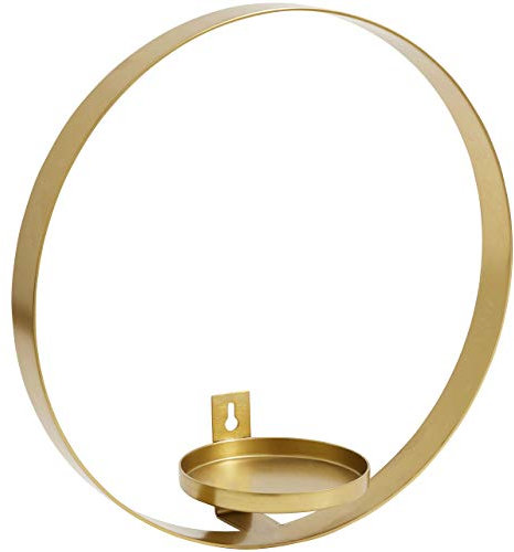 Circle Wall Candle Holder, Brass